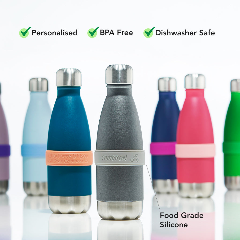 Bottle Bands on Bottles with Personalised Name
