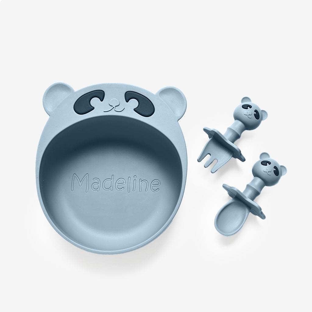 Personalised Panda Bowl and Cutlery