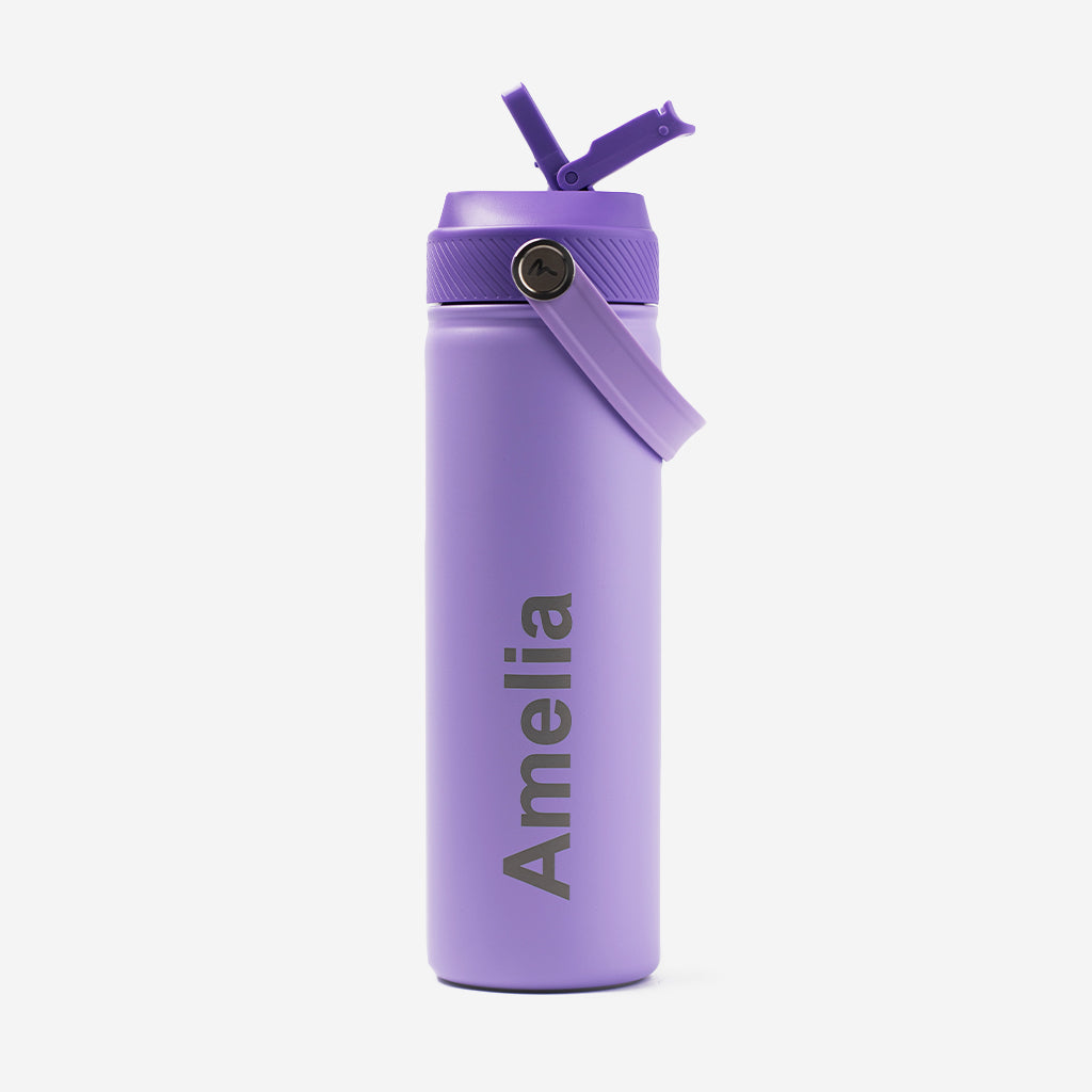 Personalised 750ml Water Bottle in Purple