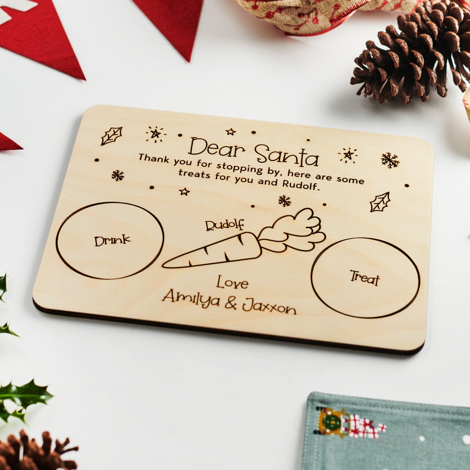 Personalised Santa Plate - Winterland