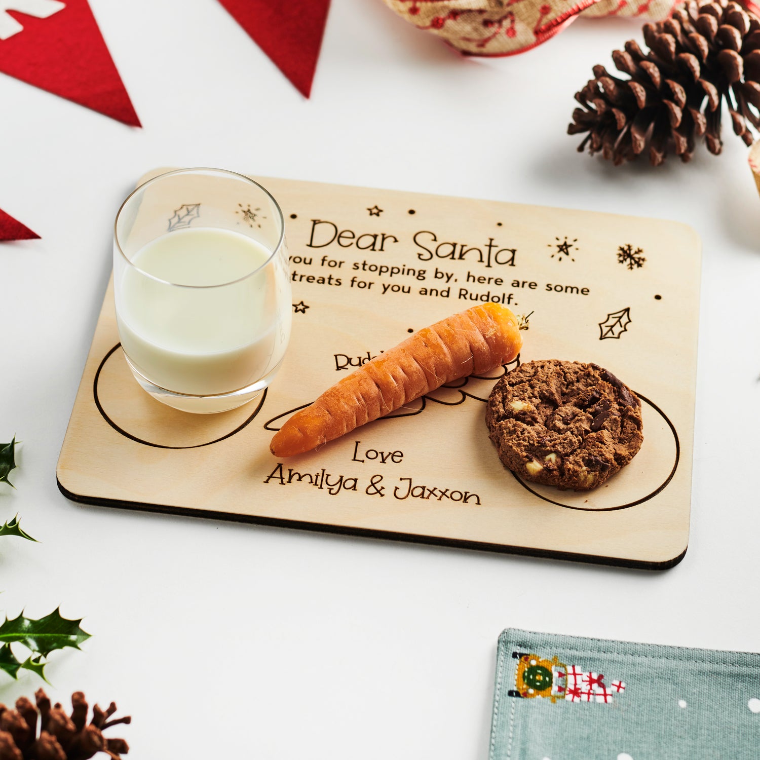 Personalised Santa Plate - Winterland