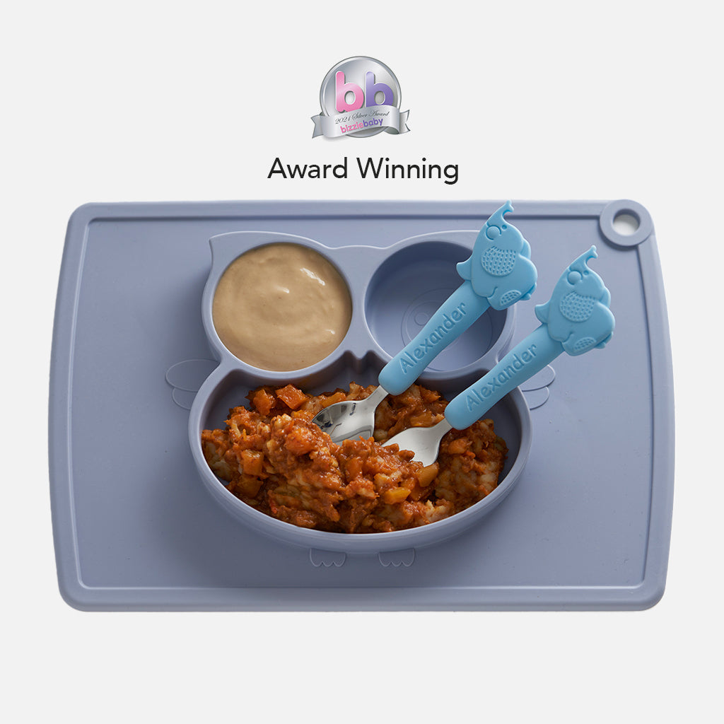 Laser Marked Silicone Baby Cutlery