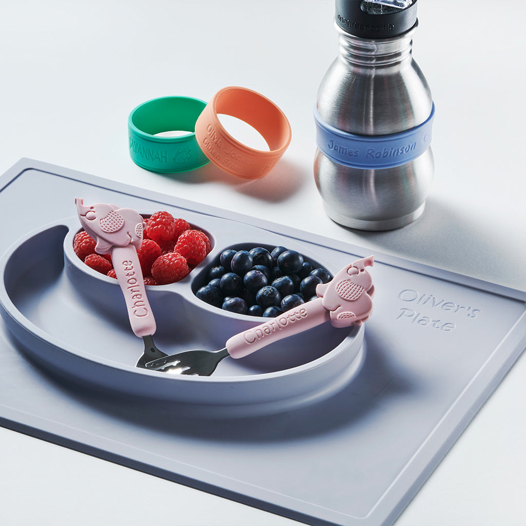 Personalised Stainless Steel and Silicone Cutlery Set