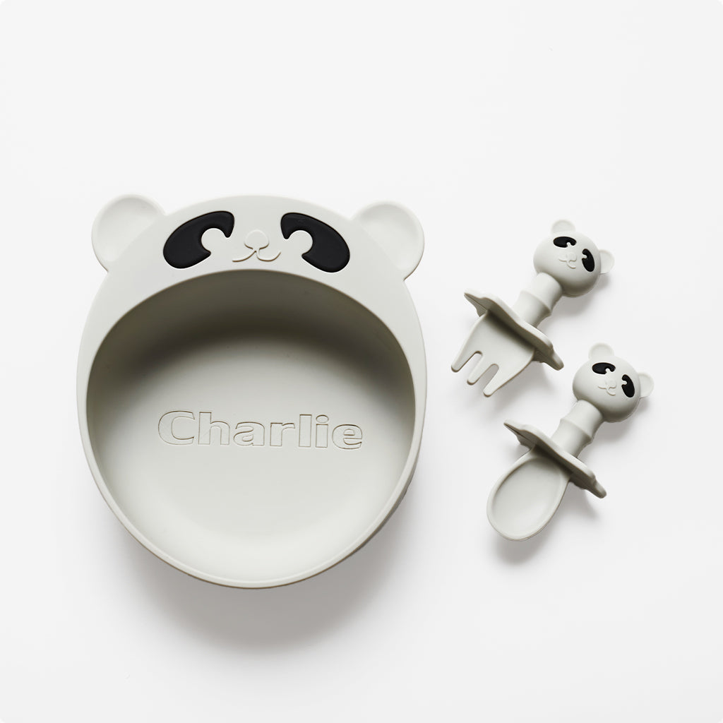 Personalised Panda Bowl and Cutlery