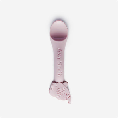 Marked Silicone Spoon Pink