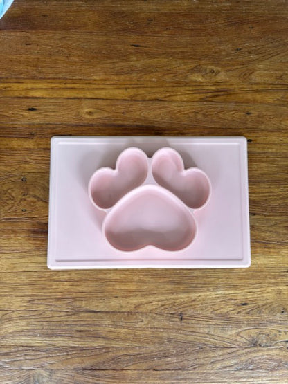 Baby Pink Paw Plate Mat