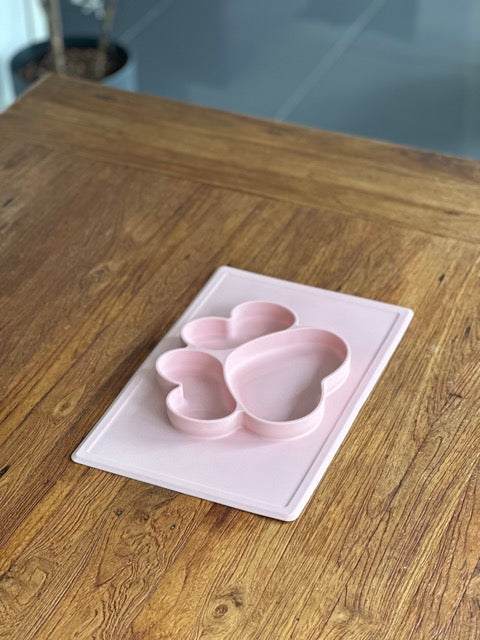 Baby Pink Paw Plate Mat