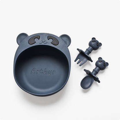 Personalised Panda Bowl and Cutlery