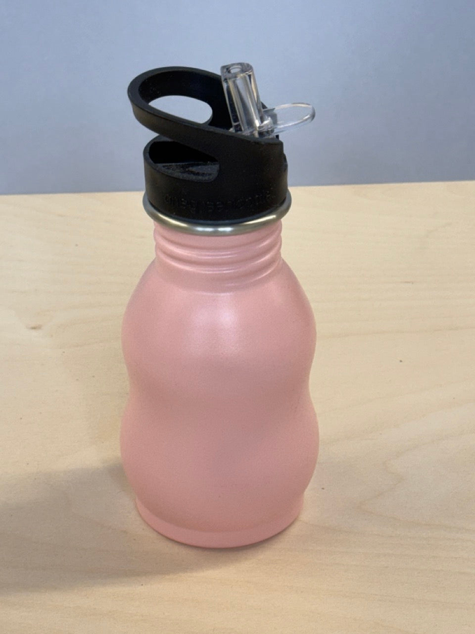 Clearance: Pink Water Bottle Black lid