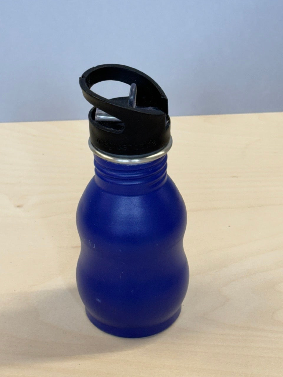 Clearance: Dark Blue Water Bottle Black lid