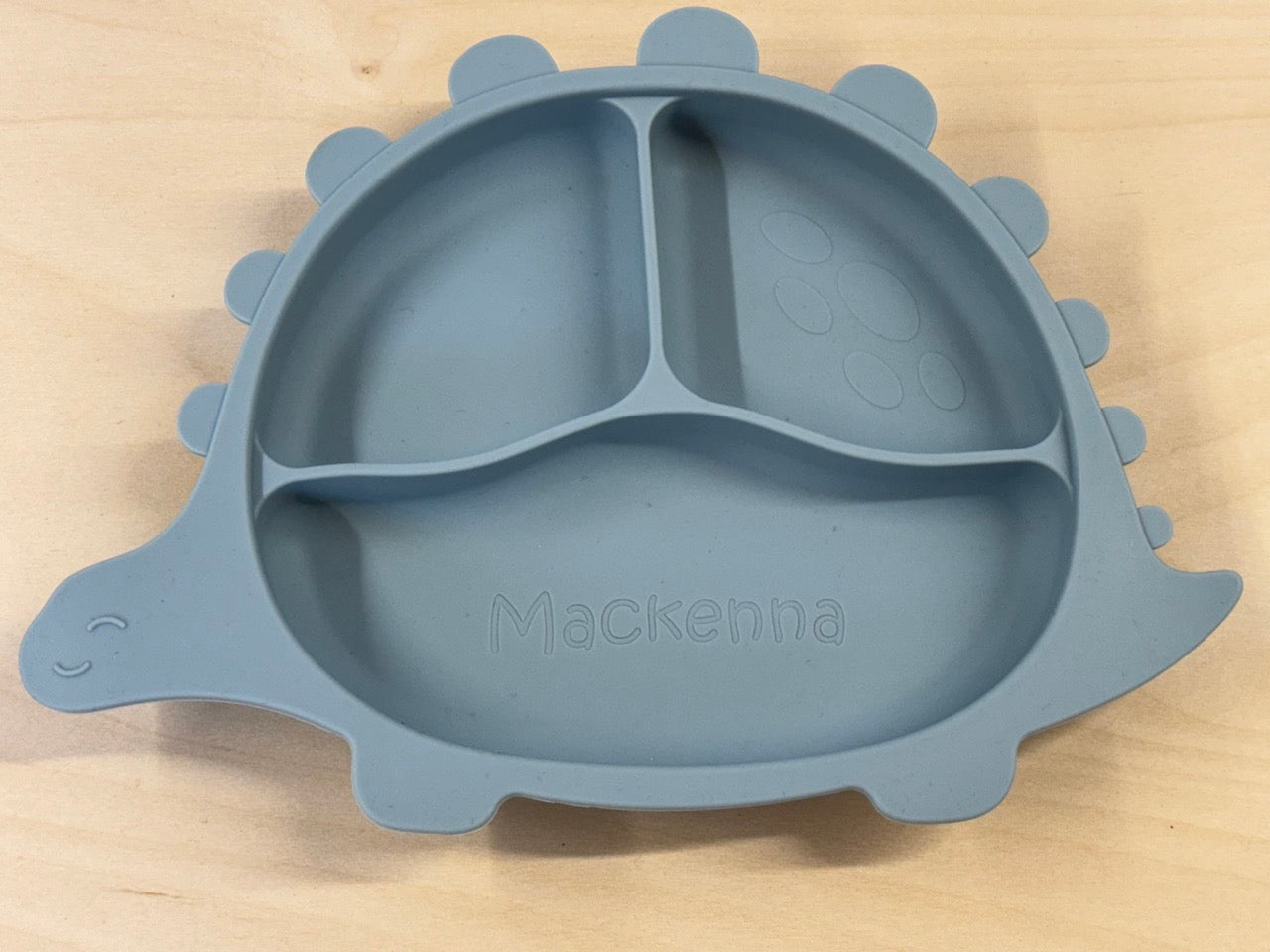 Clearance: Blue Dino Plate (Mackenna)