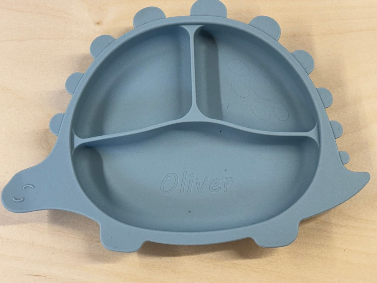 Clearance: Blue Dino Plate (Oliver)