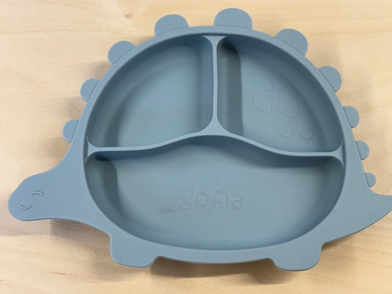 Clearance: Blue Dino Plate (Sofia)