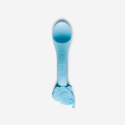 laser Marked Silicone Spoon Blue