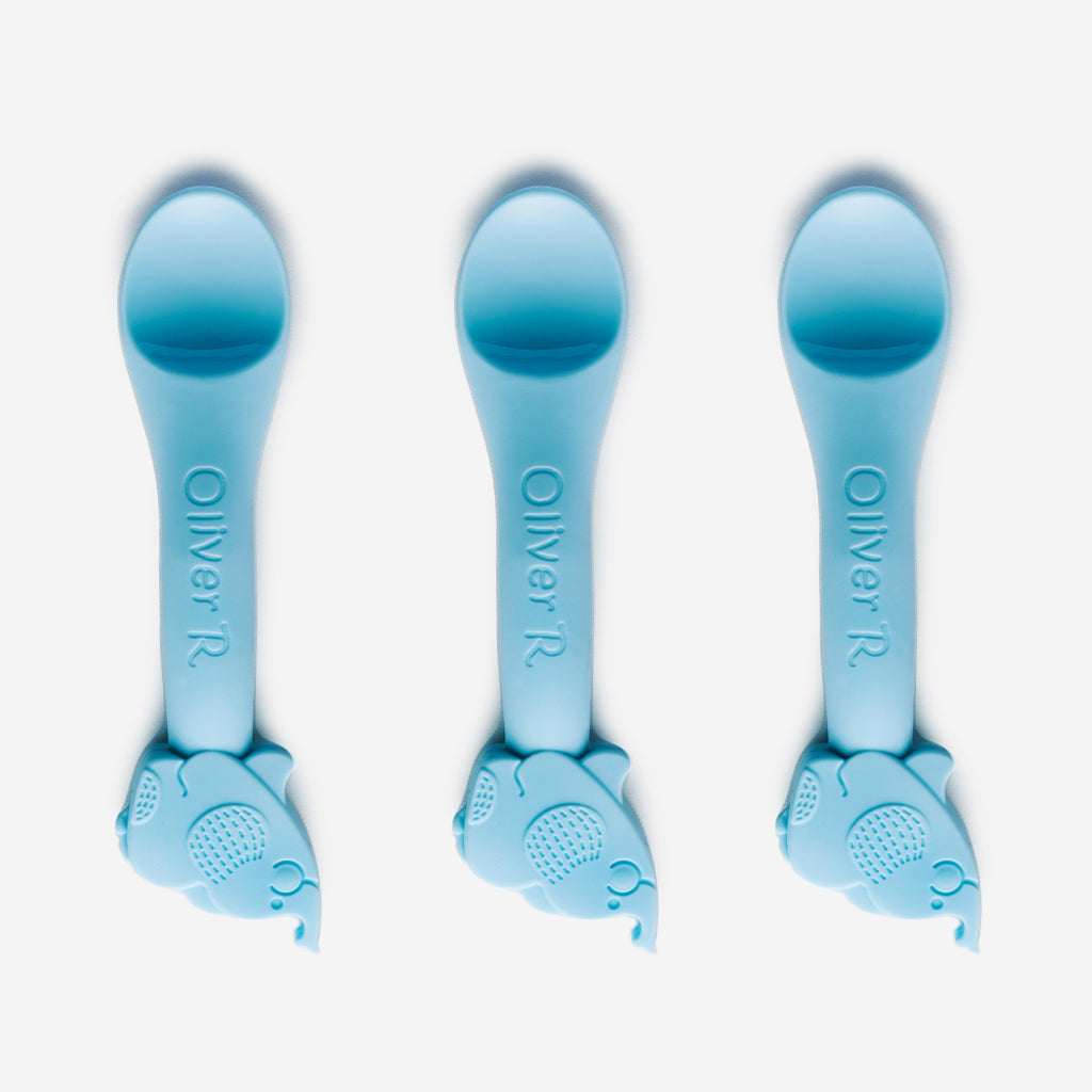 Marked Silicone Spoon Blue