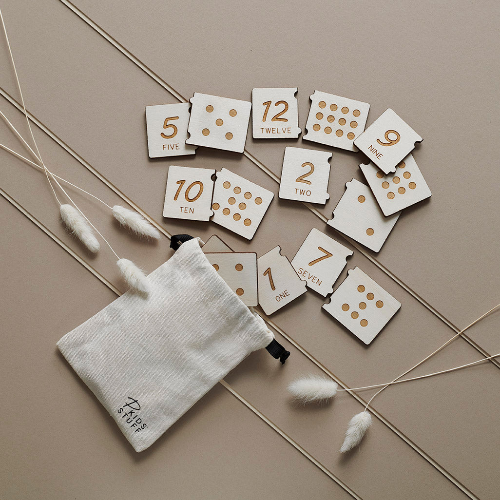 Montessori Wooden Number Match Cards (Dominoes)