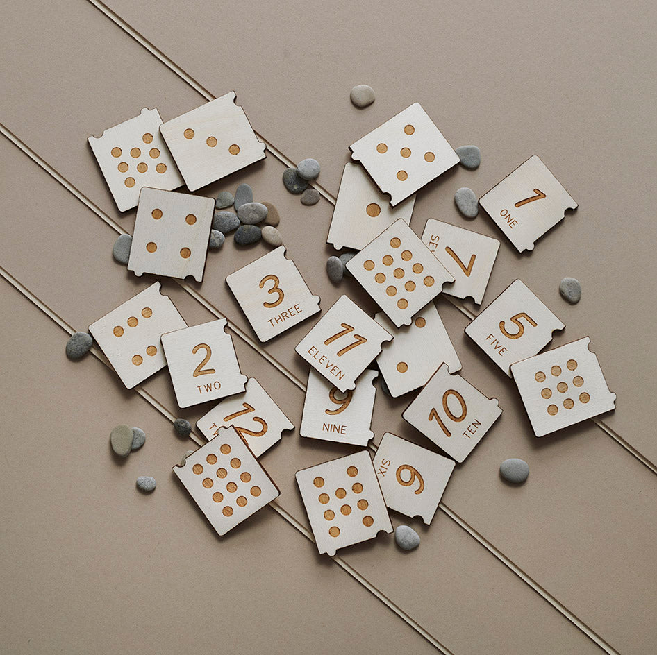 Montessori Wooden Number Match Cards (Dominoes)