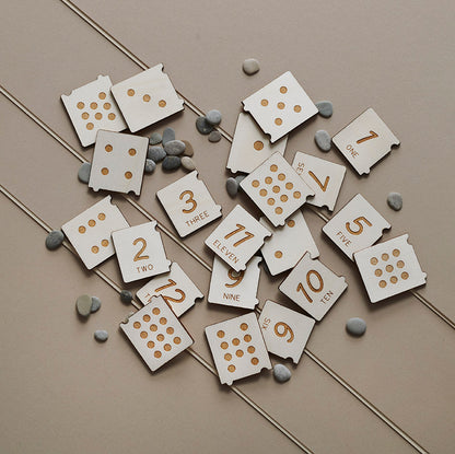 Montessori Wooden Number Match Cards (Dominoes)