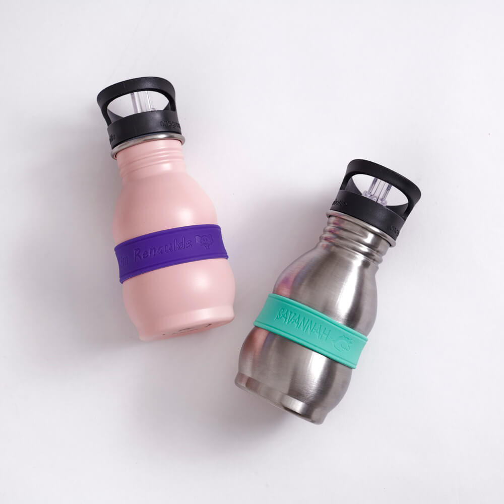 Personalised Silicone Bottle Bands on Bottles
